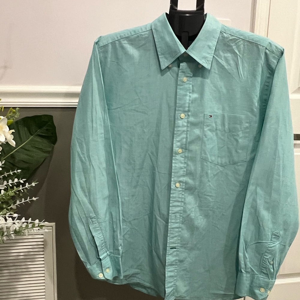 Tommy Hilfiger Aqua Striped Shirt